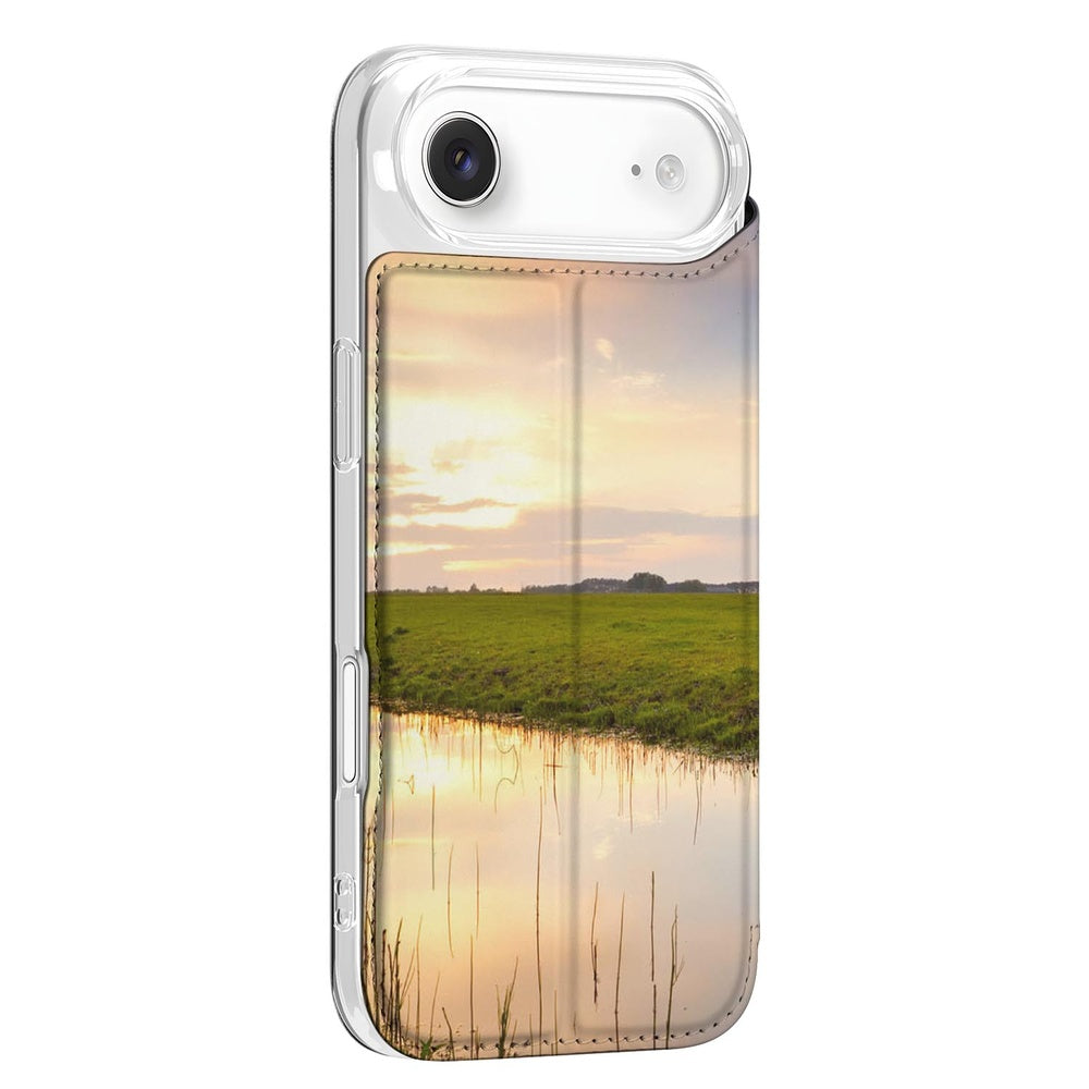 Apple iPhone Air Book Case Koe design koeienlandschap aanzicht