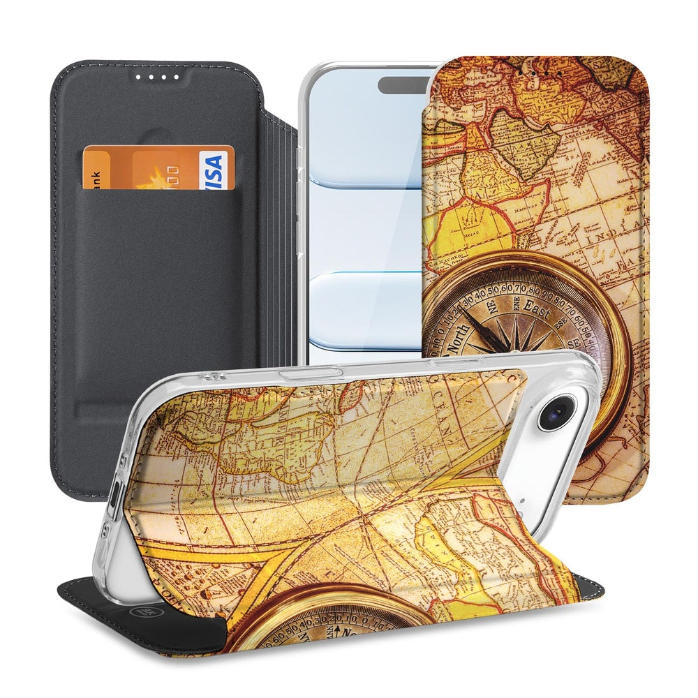 Apple iPhone Air Book Cover Kompas kompas ontwerp voorkant binnenkant