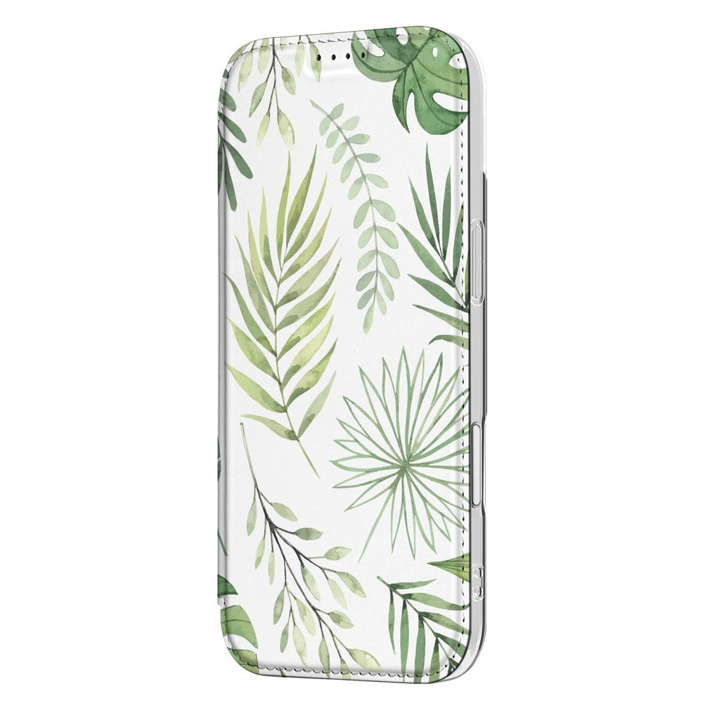 Book Cover iPhone Air Leaves standcase Leaves aanzicht