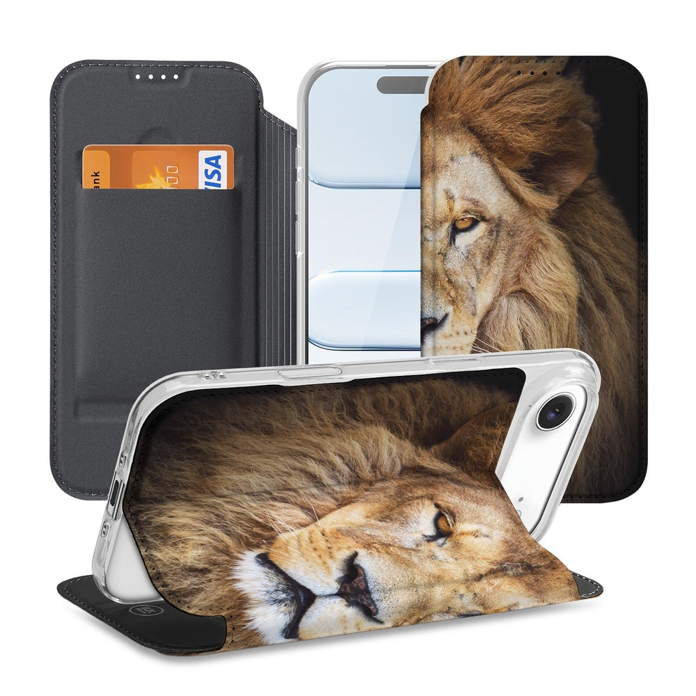 Bookcase Apple iPhone Air Leeuw hoesje leeuw design voorzijde