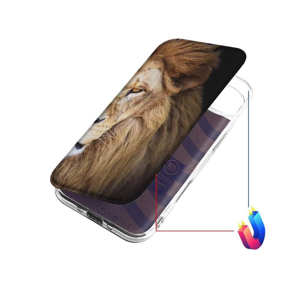 Apple iPhone Air Bookcase Leeuw design achterkant