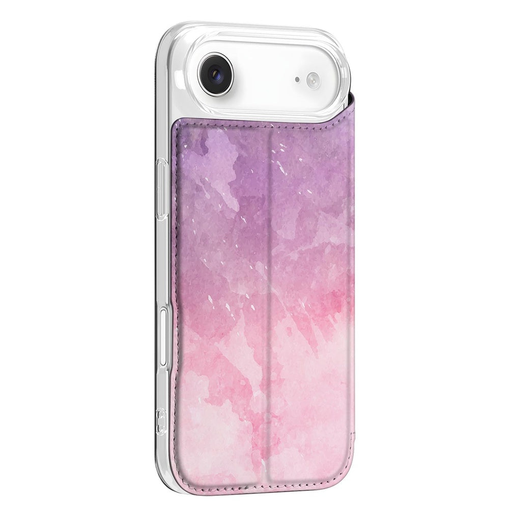 Apple iPhone Air Book Cover Pink Purple Paint zijaanzicht