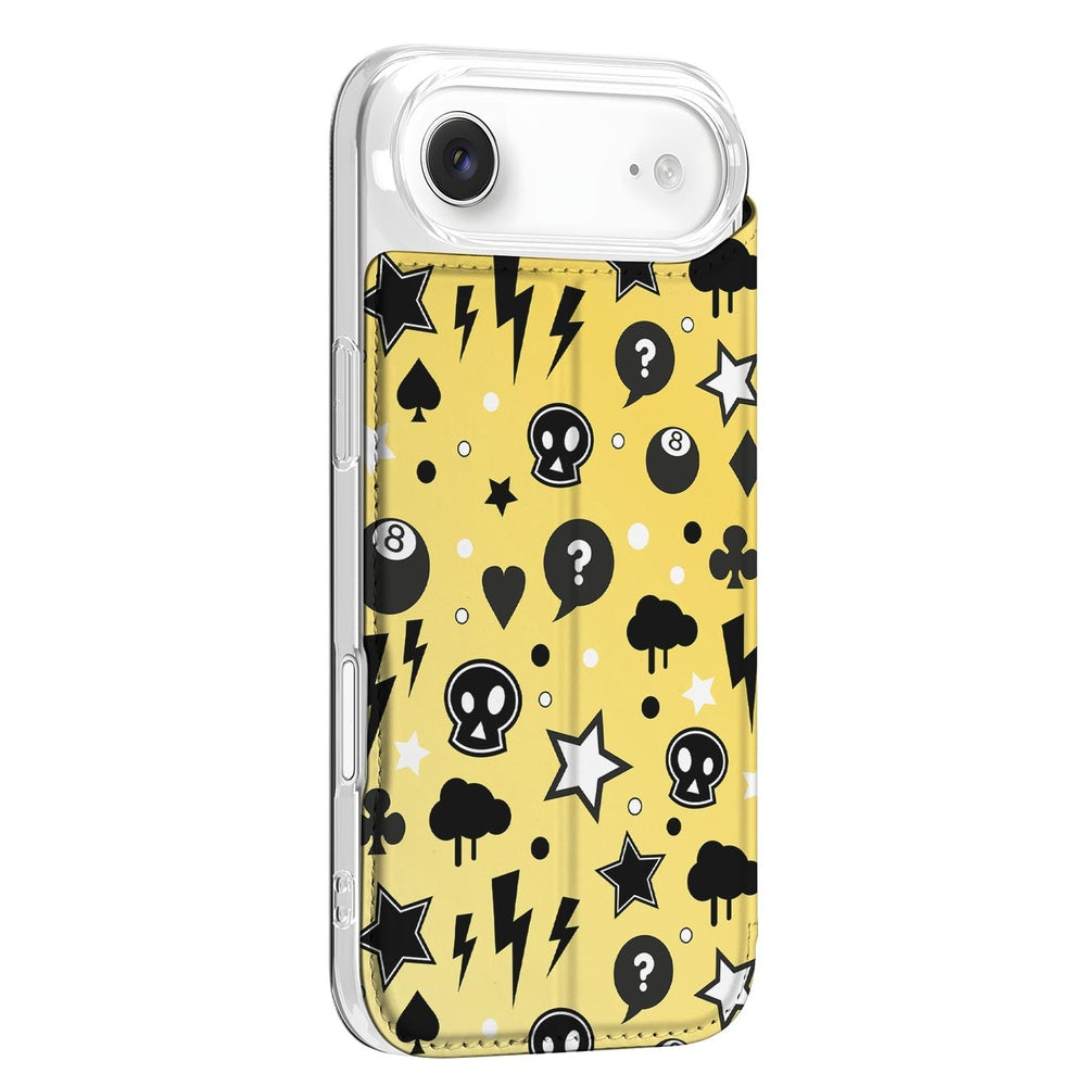 Book Case iPhone Air Punk Yellow zijaanzicht