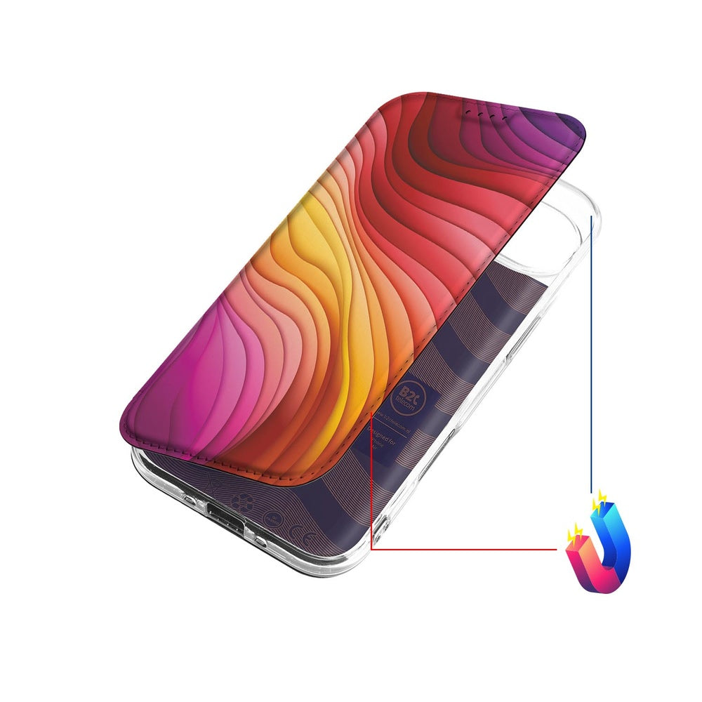Apple iPhone Air Book Cover Apple iPhone Air Regenboog stand case ontwerp bovenaanzicht
