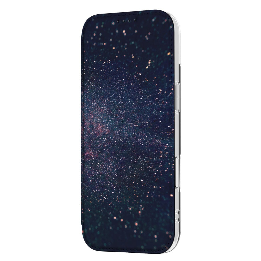 Book Wallet Case iPhone Air Stars design sterren patroon aanzicht