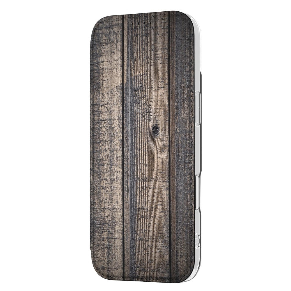 Book Case Apple iPhone Air Steigerhout book wallet case steigerhout design achterzijde
