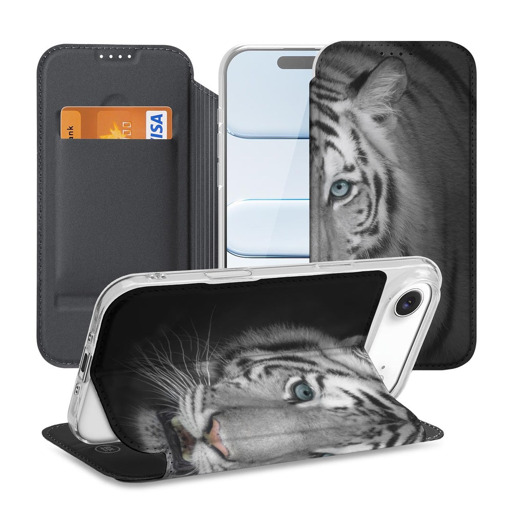 Apple iPhone Air Book Cover iPhone Air Tijger standcase tijgerpatroon aanzicht