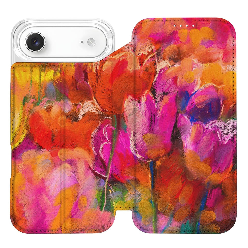 Apple iPhone Air Tulips telefoonhoesje boekcase tulpen bloemenprint