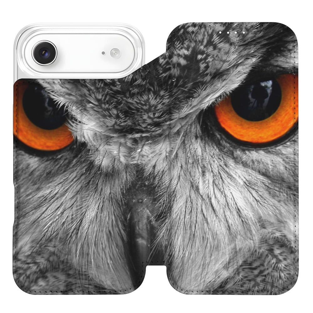 Apple iPhone Air Book Wallet Case Uil uil design close-up