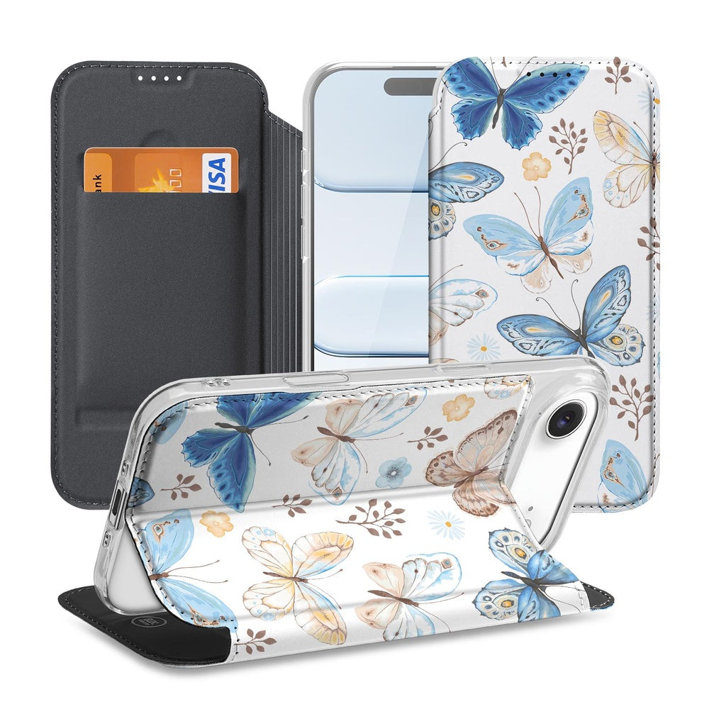 Apple iPhone Air Bookcase Vlinder hoesje vlinder design voorkant