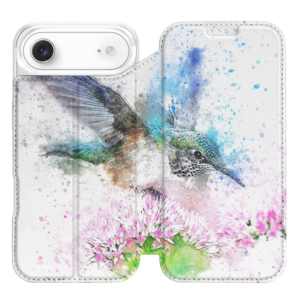 Apple iPhone Air Book Wallet Case Vogel design vogelmotief aanzicht