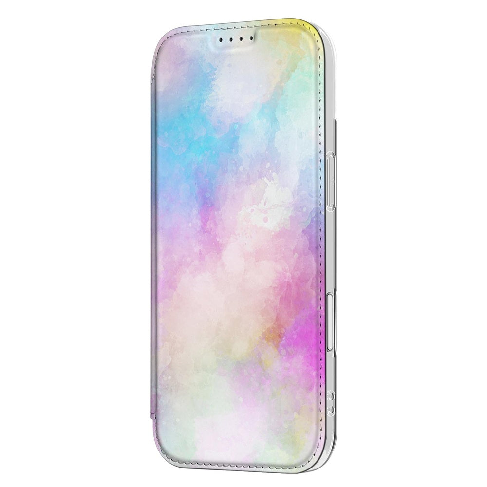 Apple iPhone Air Standcase Hoesje Watercolor Light designcase watercolor palet aanzicht