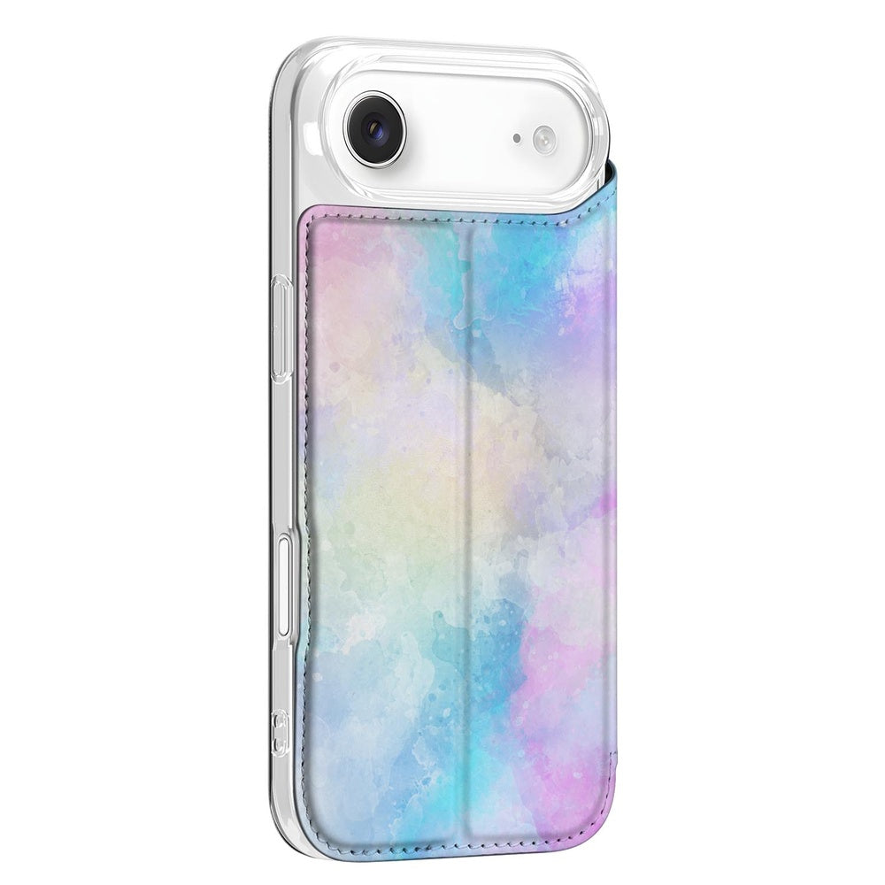 Apple iPhone Air Standcase Hoesje Watercolor Light designcase zijaanzicht