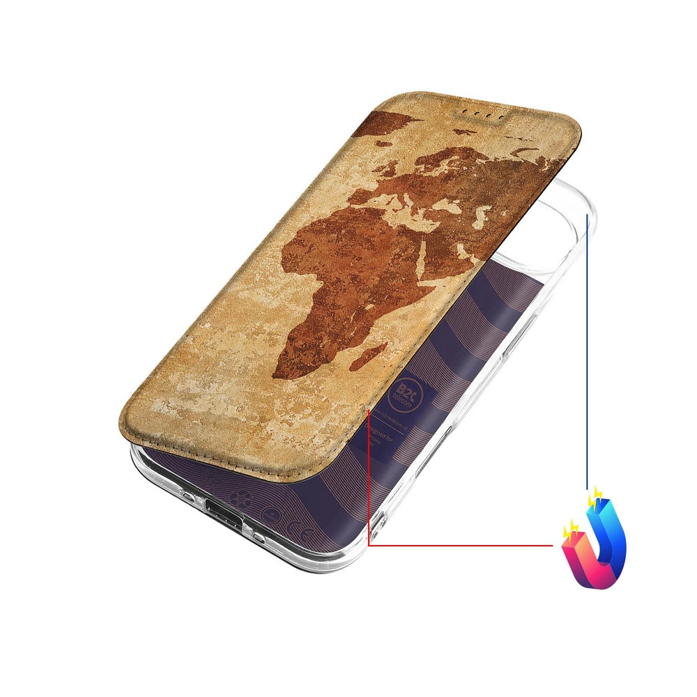 Apple iPhone Air Telefoonhoesje Wereldkaart wereldkaart designnaam bovenaanzicht