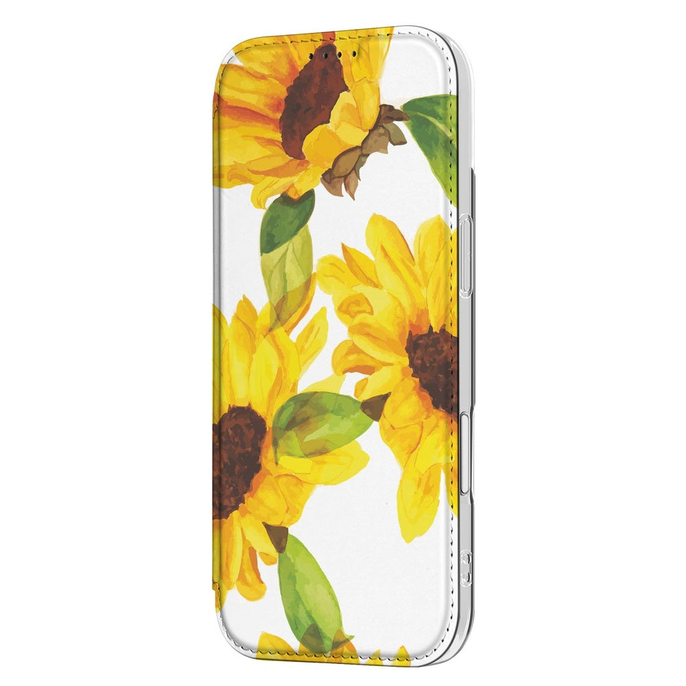 Apple iPhone Air Smart Cover Hoesje Zonnebloemen zijkant design zonnebloemen