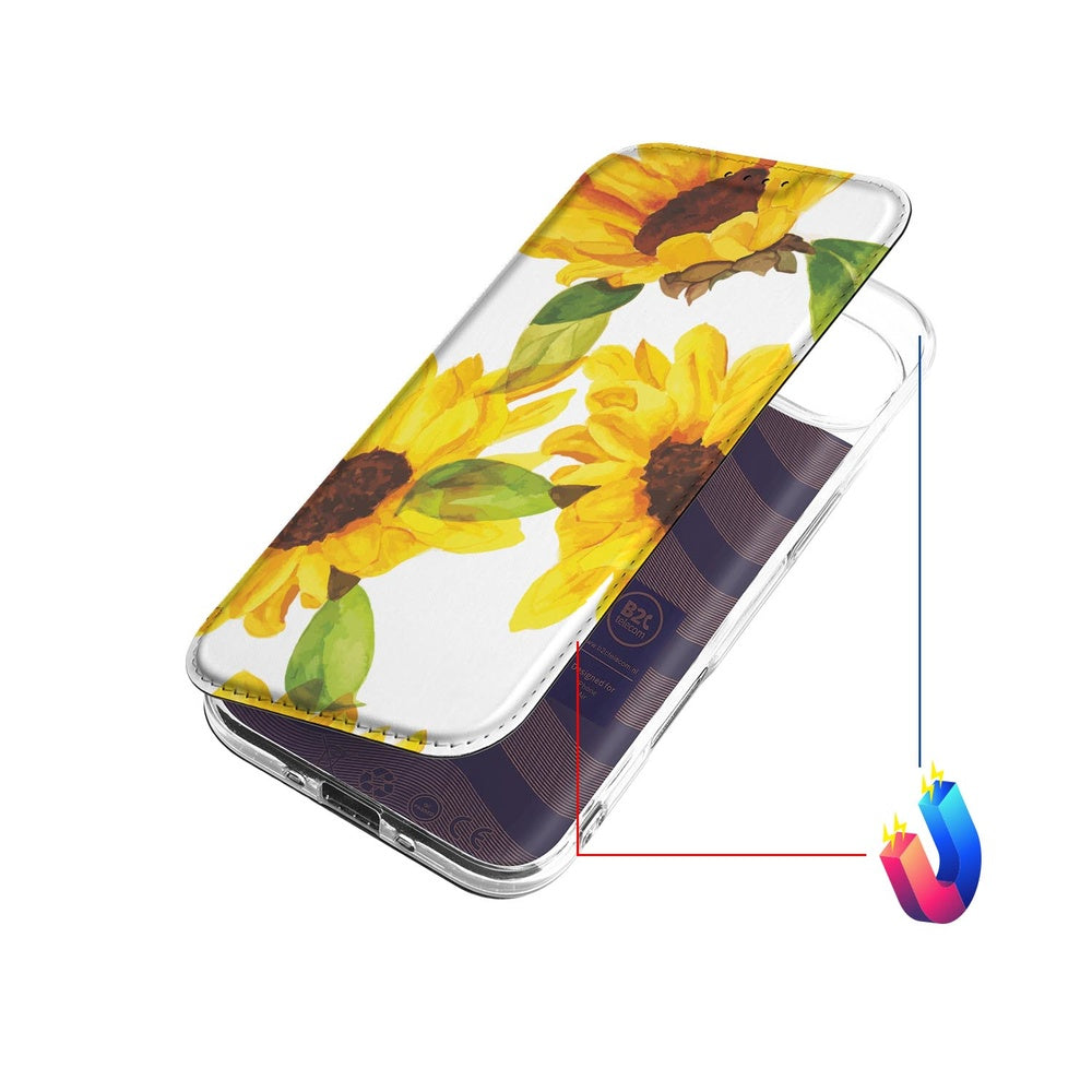 Apple iPhone Air Smart Cover Hoesje Zonnebloemen bovenaanzicht