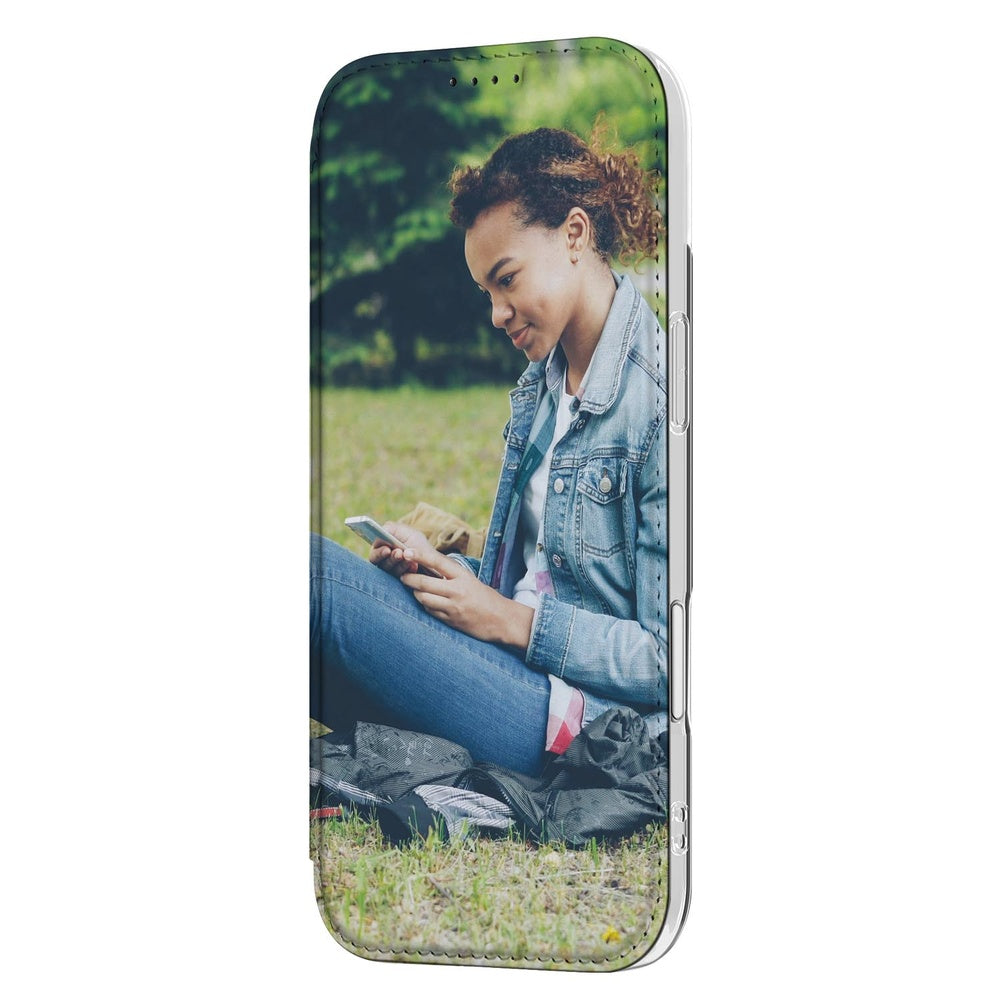 iPhone Air Stand Case Hoesje Maken met Foto ontwerp donker in gebruik