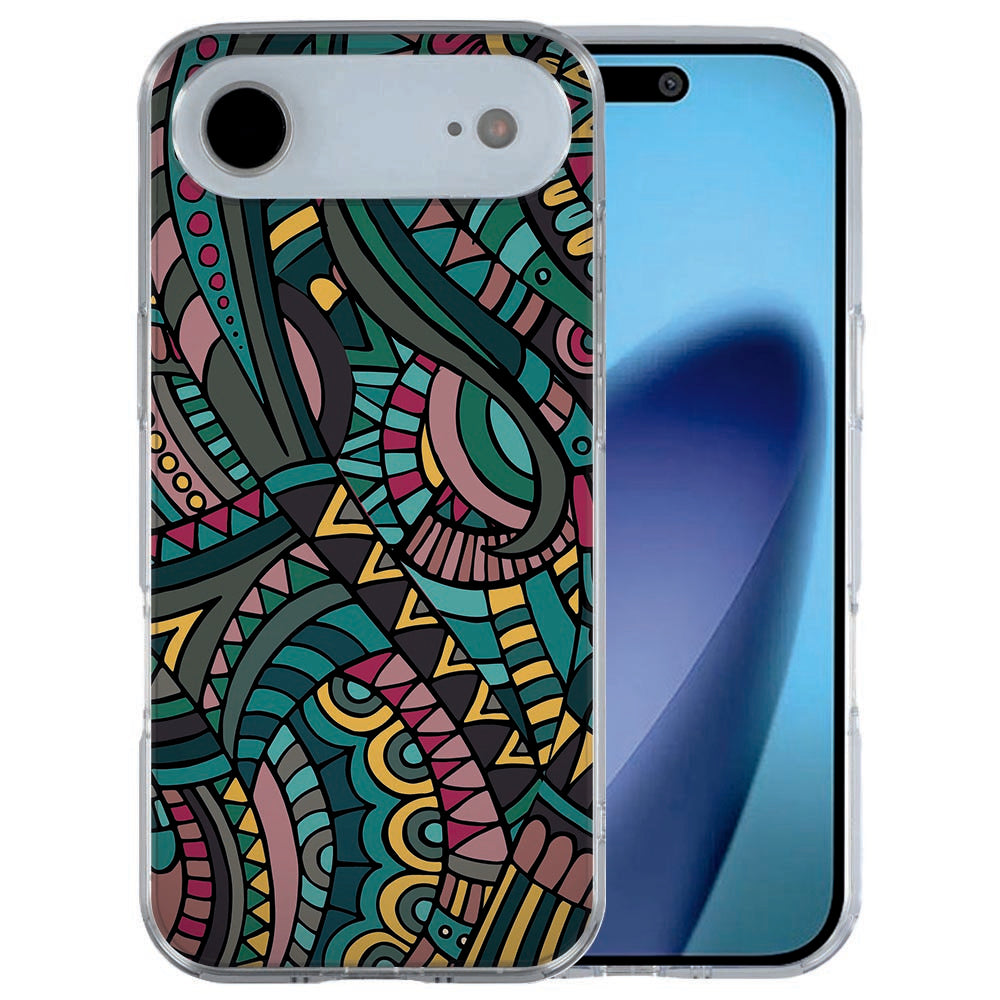 Apple iPhone Air back cover Aztec in warme aardetinten met rood en blauw