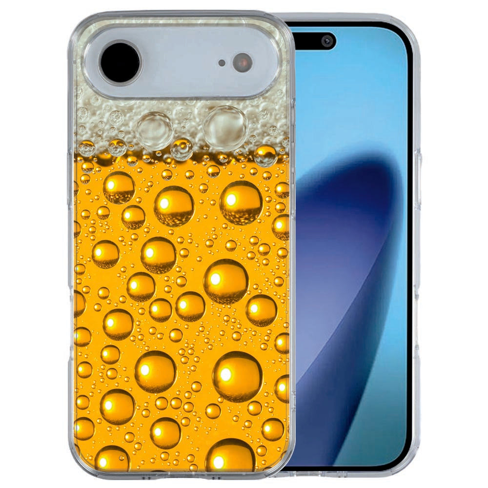 Apple iPhone Air back cover Bier in warm geel met witte details