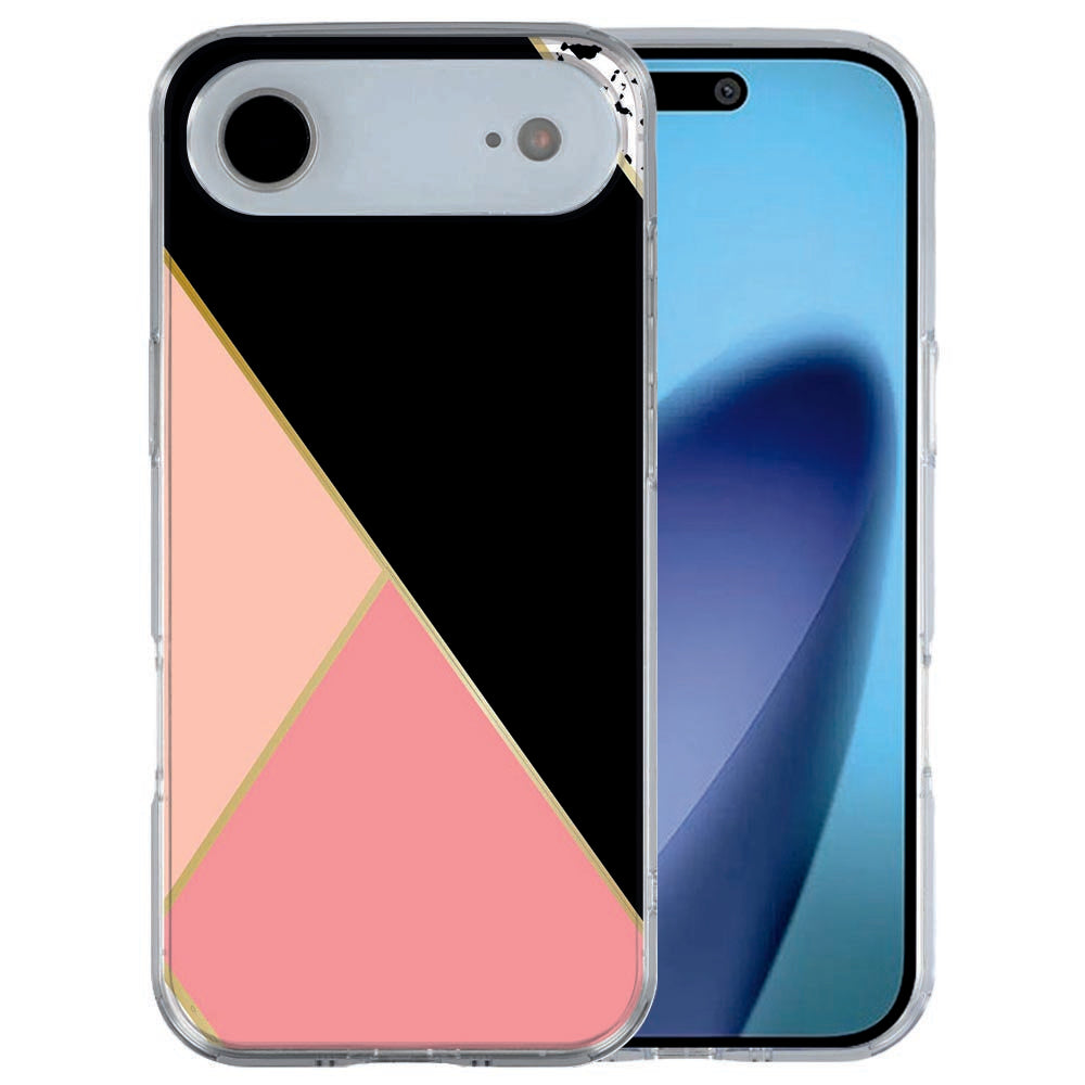 Black Pink Shapes hoesje voor iPhone Air met soft-touch TPU afwerking