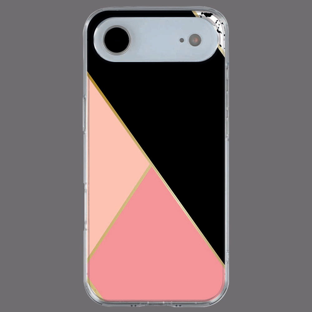 Achterkant van iPhone Air TPU hoesje Black Pink Shapes