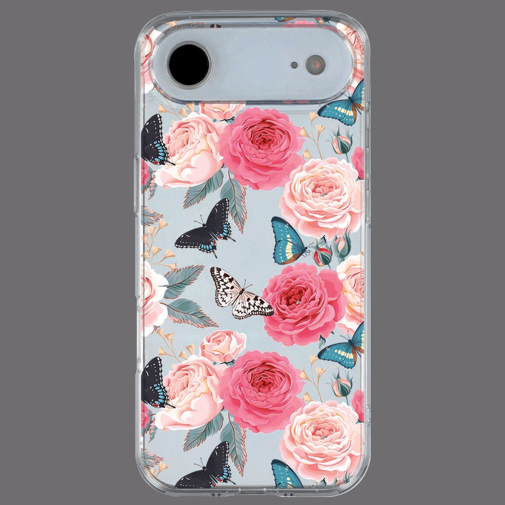 Achterkant van iPhone Air TPU hoesje Butterfly Roses