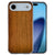 iPhone Air TPU hoesje met Donker Hout design op donkere bruintinten met natuurlijke nerven achterkant