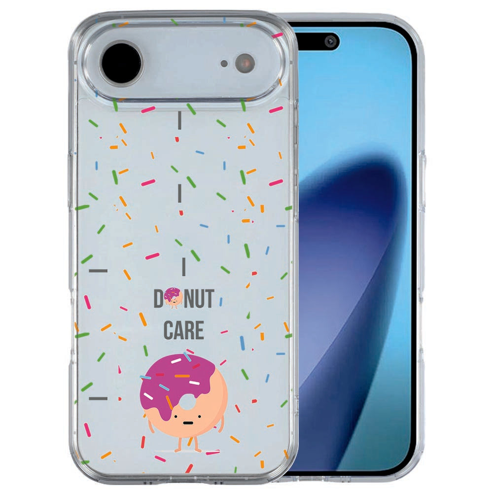 iPhone Air TPU hoesje met DonutTPU design op roze, wit en pastel achterkant