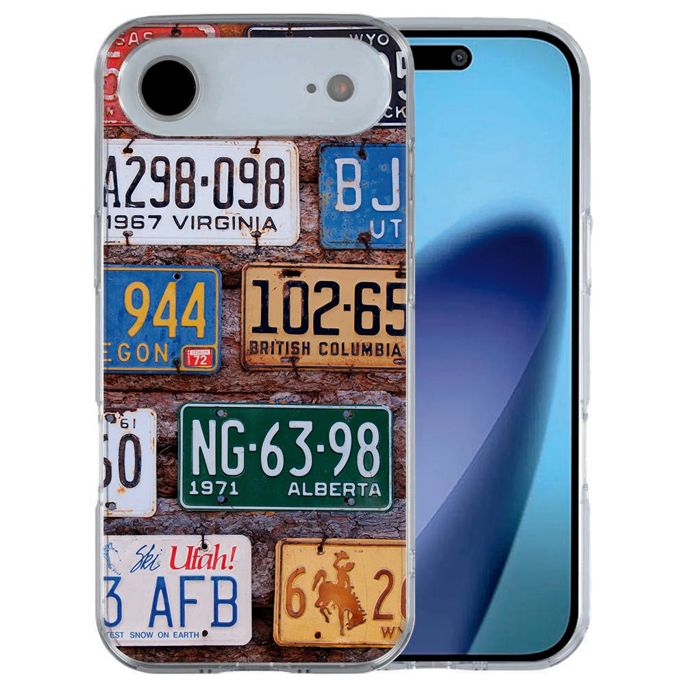 iPhone Air siliconen hoesje Kentekenplaten - veelkleurig vintage