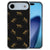iPhone Air TPU hoesje met Leopards design op zwart met goud achterkant