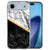 Marble White Black hoesje voor iPhone Air met soft-touch TPU afwerking