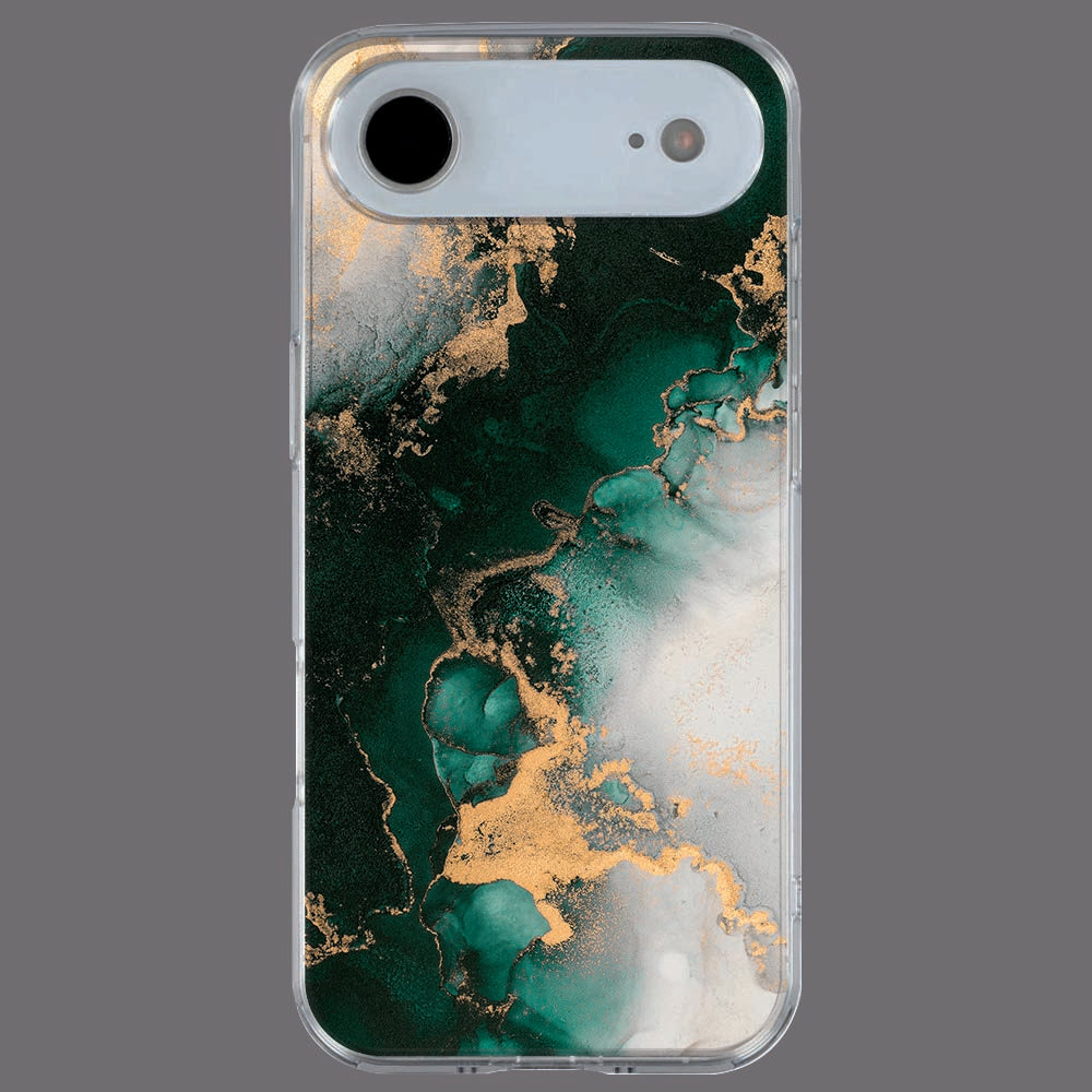 Achterkant van iPhone Air TPU hoesje Marmer Groen