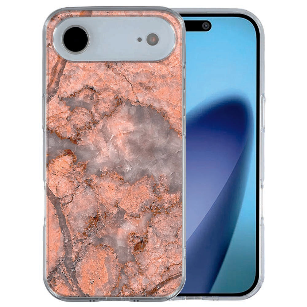 Apple iPhone Air back cover Marmer Oranje in warm oranje