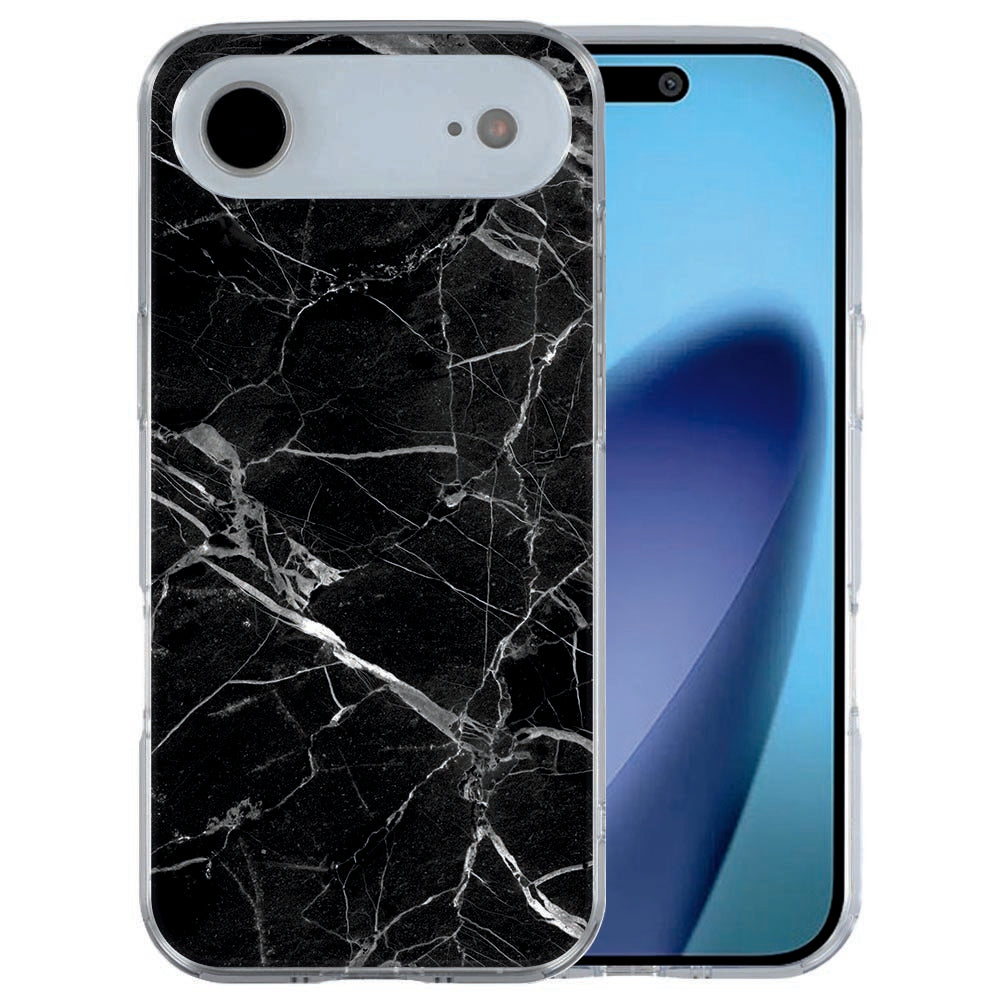 Apple iPhone Air back cover Marmer Zwart in diep zwart