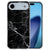 Apple iPhone Air back cover Marmer Zwart in diep zwart