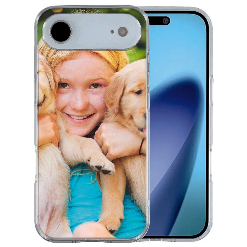 iPhone Air TPU hoesje ontwerpen met eigen foto's, tekst en glossy effect