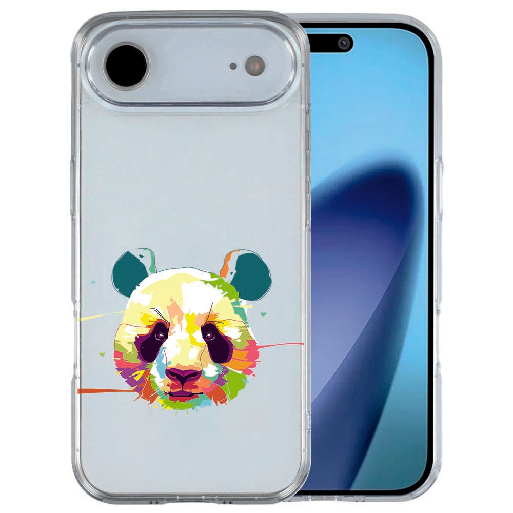 iPhone Air siliconen hoesje Panda Color - zwart, wit en kleurrijke accenten