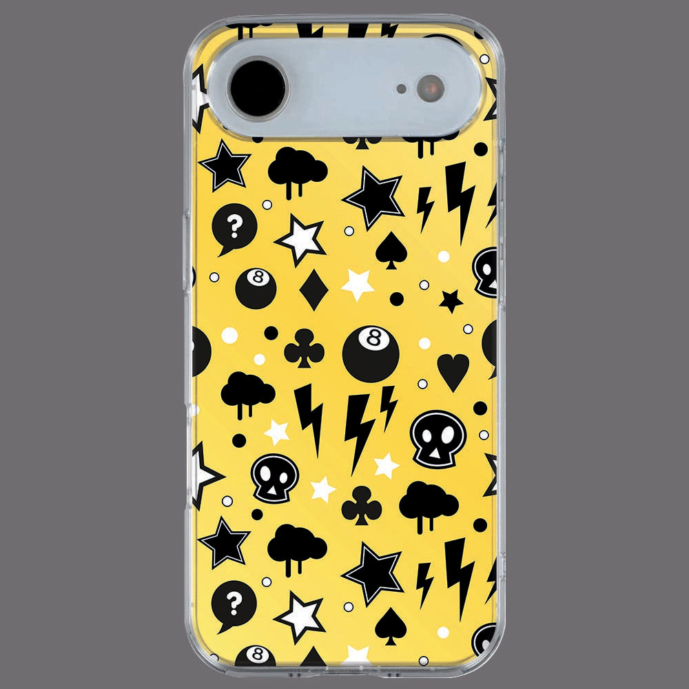 Achterkant van iPhone Air TPU hoesje Punk Yellow