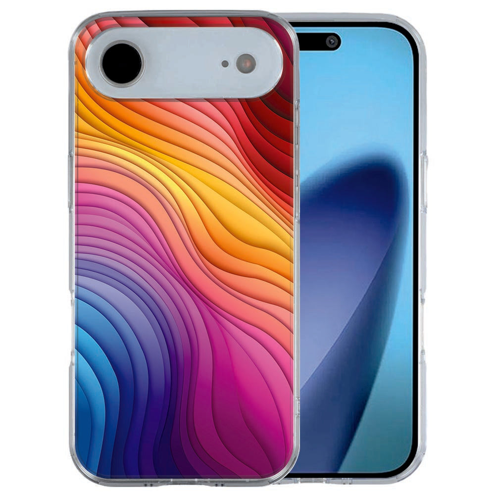 Regenboog hoesje voor iPhone Air met soft-touch TPU afwerking