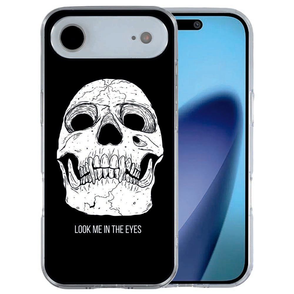 Apple iPhone Air back cover Skull Eyes in diep zwart met wit