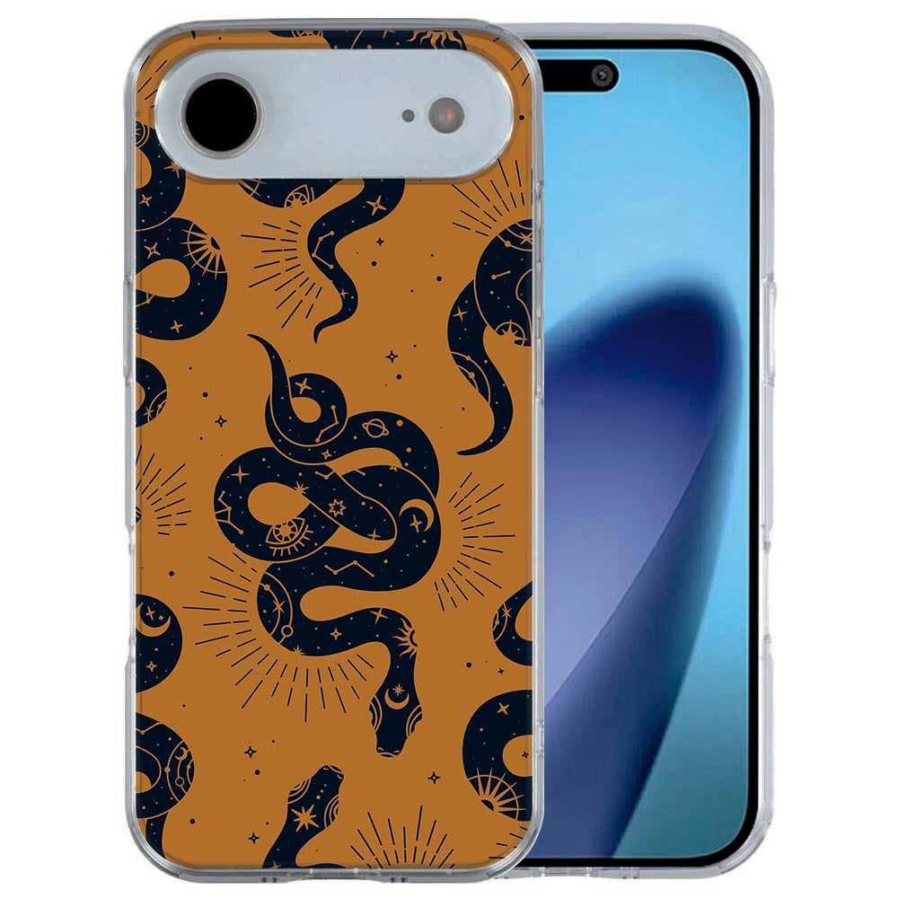 iPhone Air siliconen hoesje Snakes - bruin en zwart