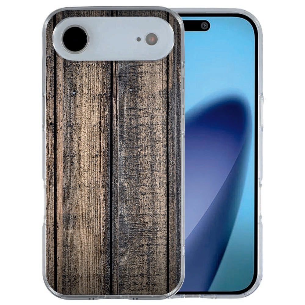 iPhone Air siliconen hoesje Steigerhout - warm bruin en geel