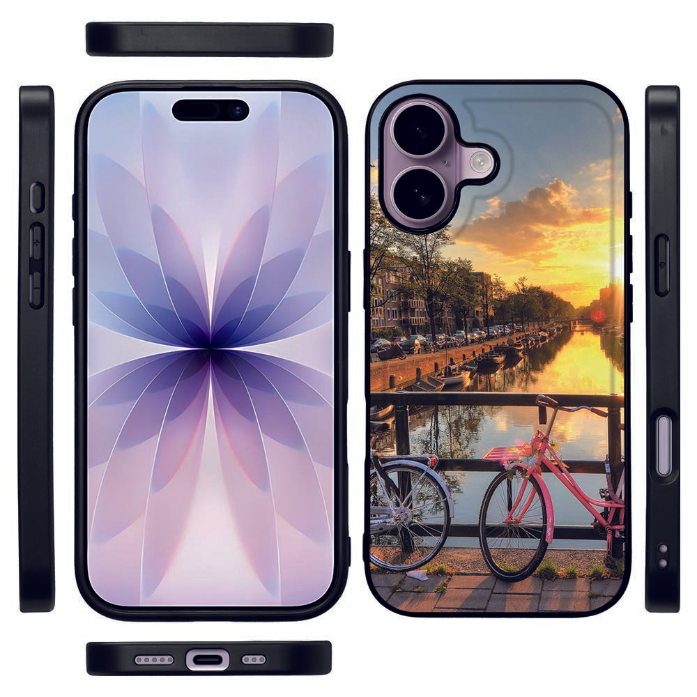 Apple iPhone 17 Back Cover Amsterdamse Grachten ontwerp voorzijde
