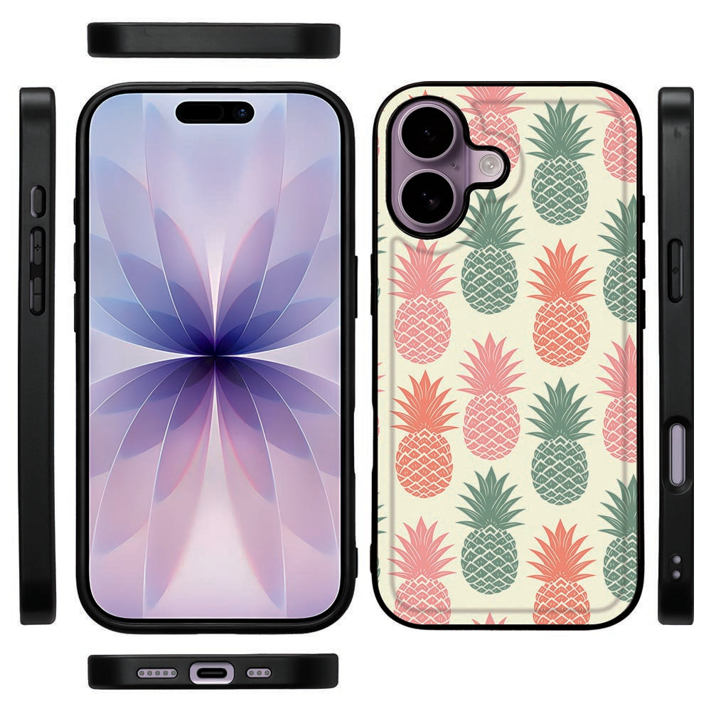 Apple iPhone 17 Backcover Hoesje Ananas voorkant zijkant achterkant