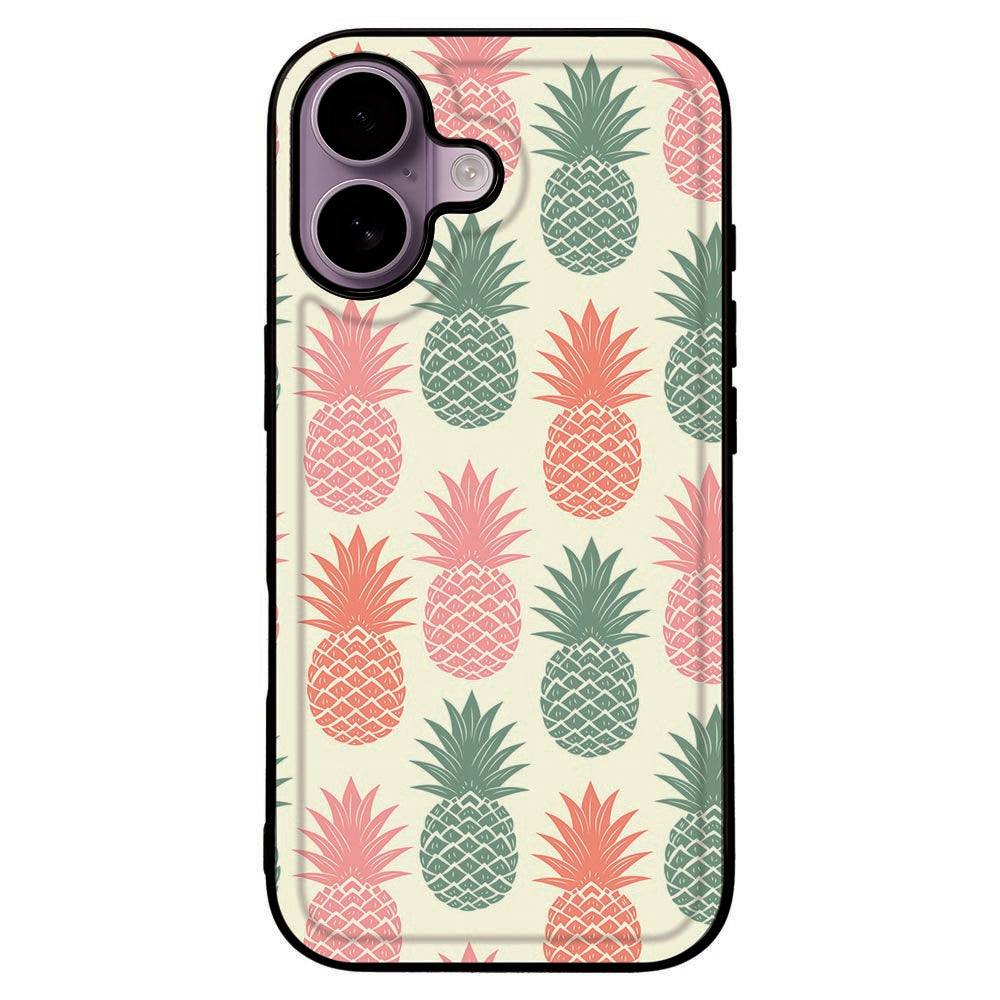 Backcover Hoesje Apple iPhone 17 Ananas ananasprint design vooraanzicht