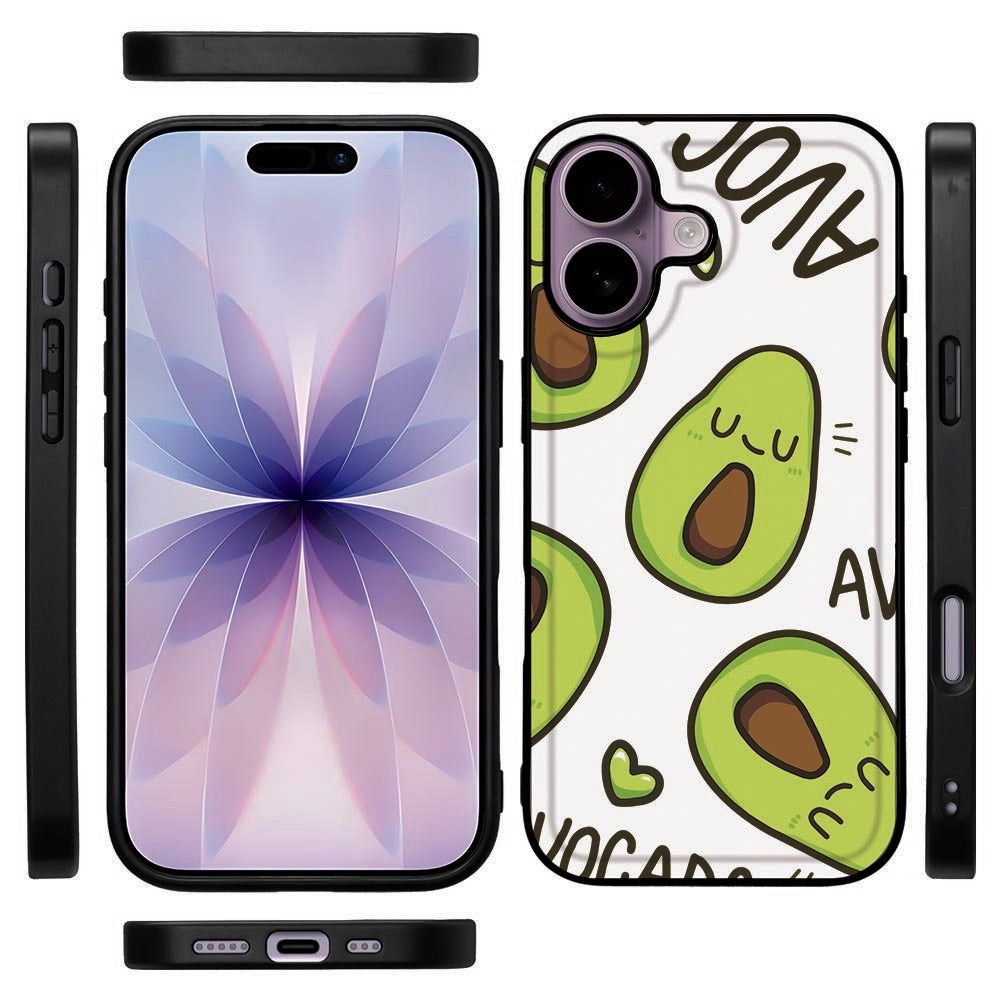 Beschermhoes iPhone 17 Avocado Singing hoesje avocado design voorkant achterkant