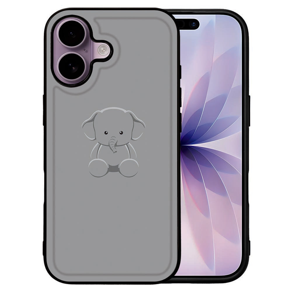 Apple iPhone 17 Backcover Hoesje Baby Olifant achterzijde schuin