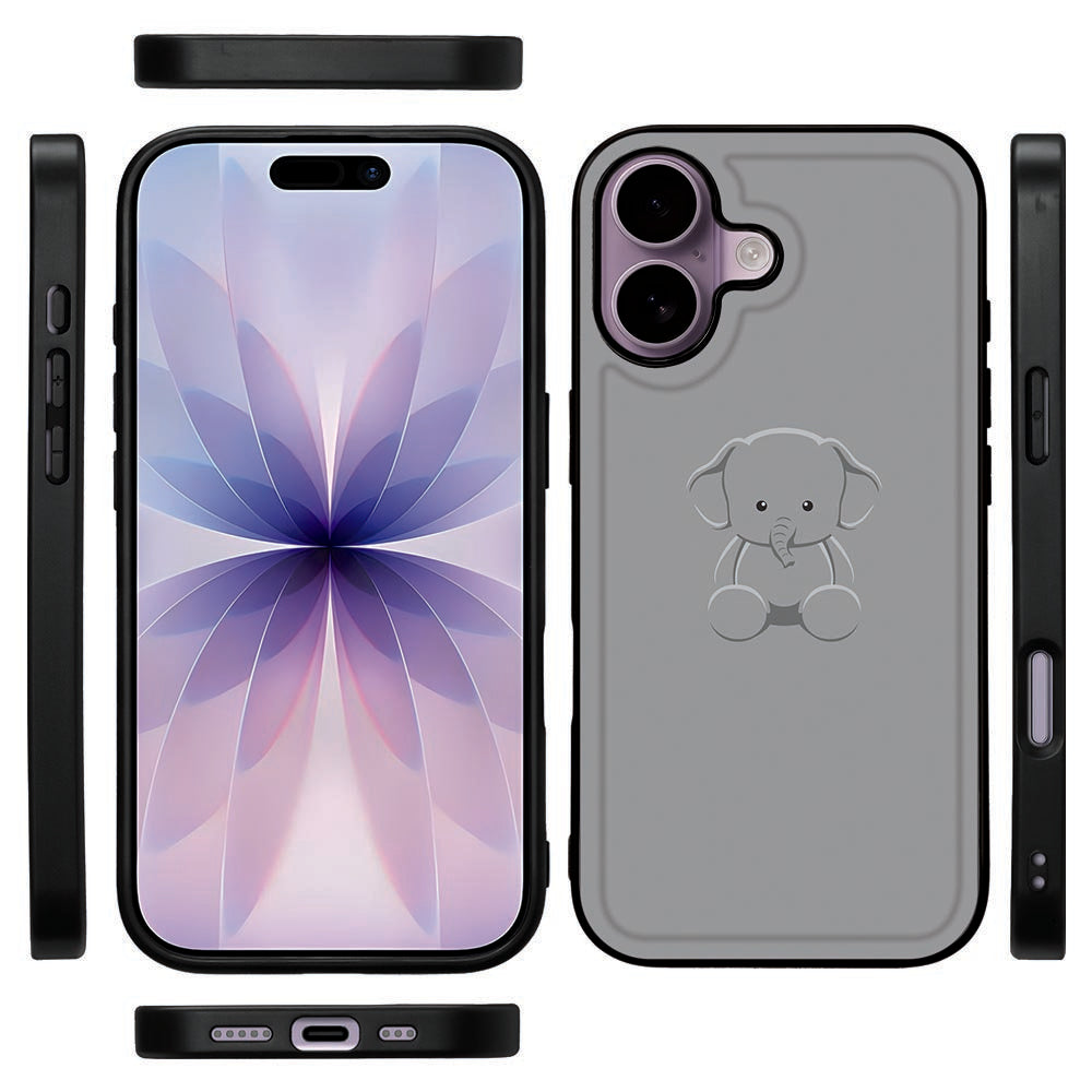 Apple iPhone 17 Backcover Hoesje Baby Olifant voorkant zijkanten achterkant