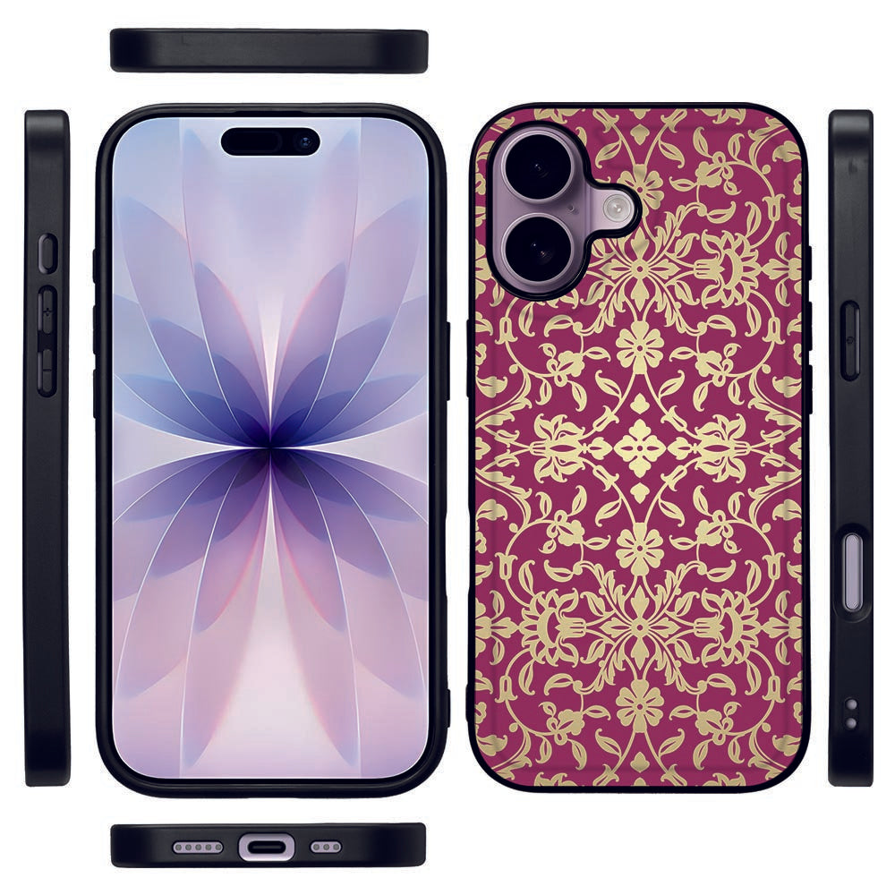 Apple iPhone 17 Back Cover Barok Pink hoesje Barok Pink design aanzicht