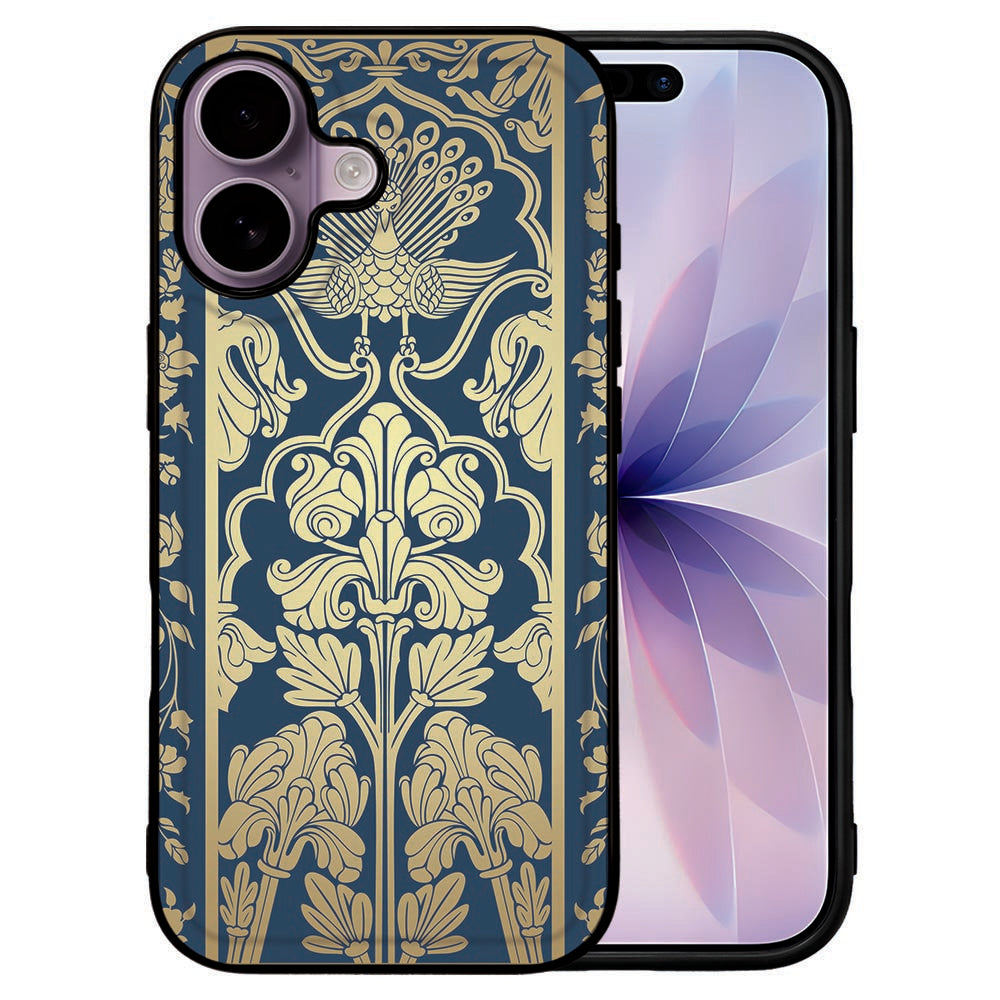 Apple iPhone 17 Beschermhoes Beige Flowers Design voorkant